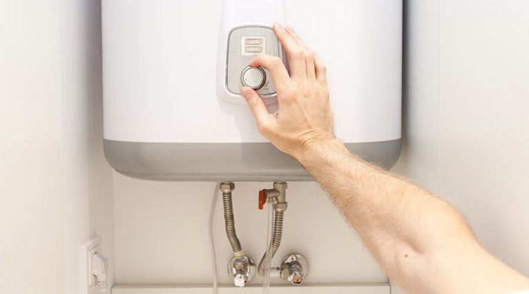 boiler mounted to wall
