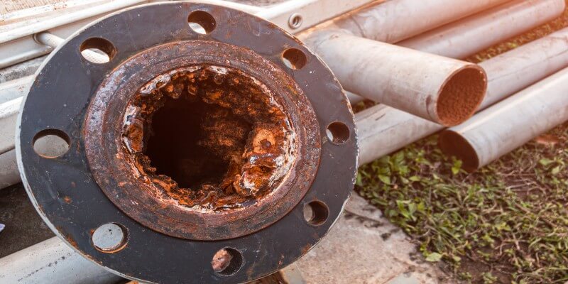 rusted pipe