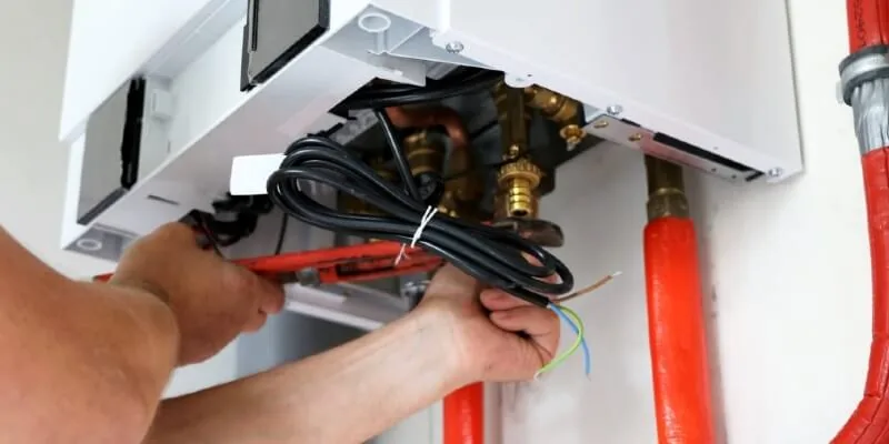 fixing bottom of boiler